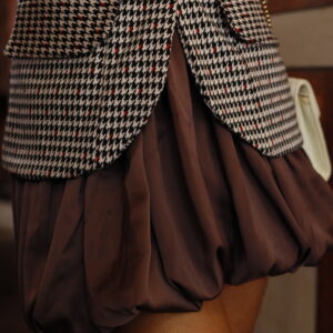 Silk bubble skirt